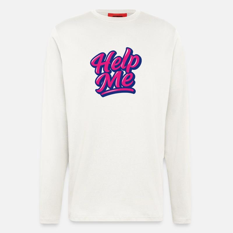Help Me Neon Script - Longsleeve - made by SPREAD  - OFF WHITE