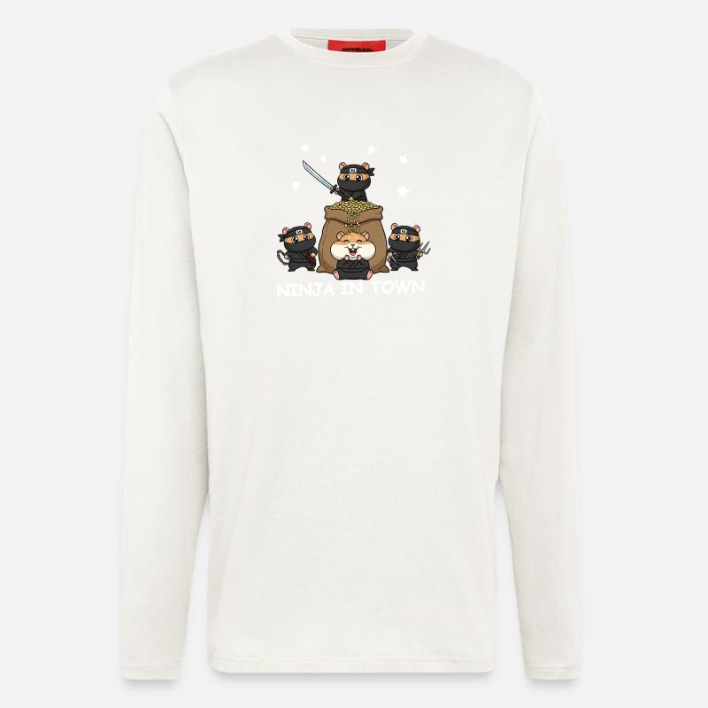 Hamster Ninja - Langarmshirt - made by SPREAD  - OFF WHITE