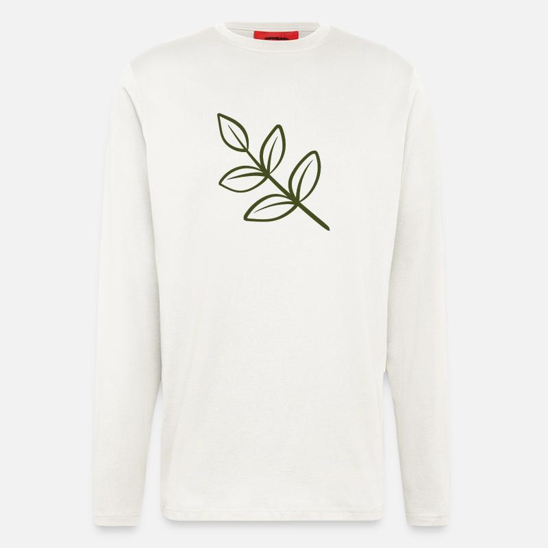 Blattlinienkunst - Langarmshirt - made by SPREAD  - OFF WHITE