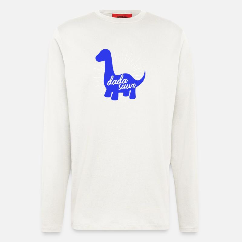 Daddysaurus Rex Funny Dinosaur Slogan Design - Longsleeve - made by SPREAD  - OFF WHITE