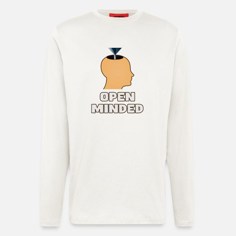 Open Minded - Offener Geist - Langarmshirt - made by SPREAD  - OFF WHITE