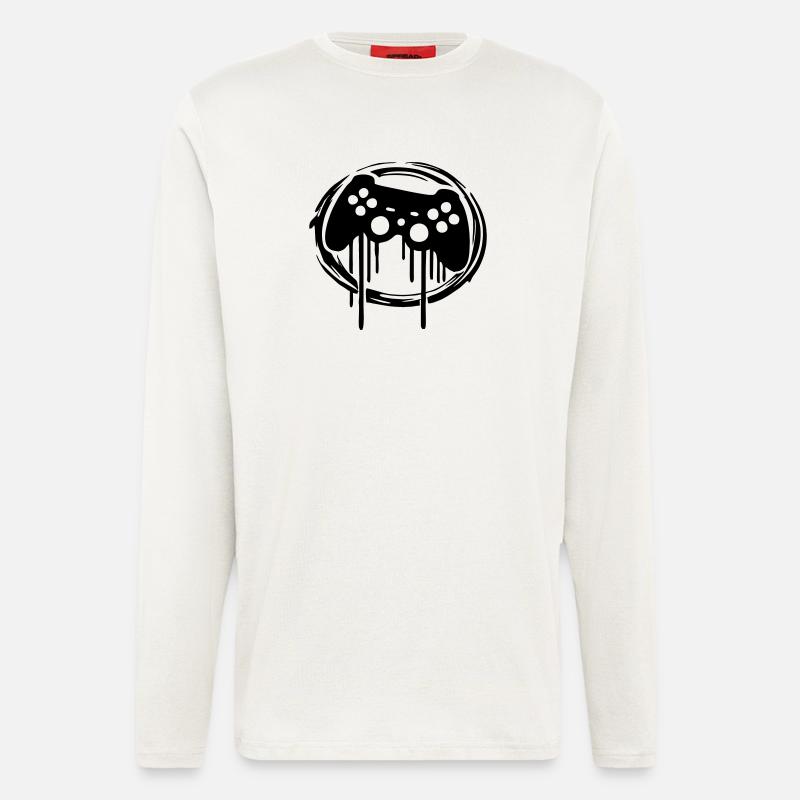 Gaming Controller Circle Pattern - Longsleeve - made by SPREAD  - OFF WHITE