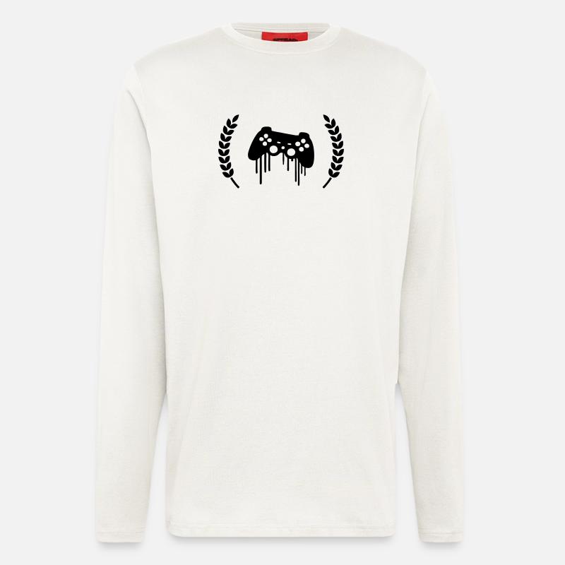 Gaming Controller Wreath Crest - Longsleeve - made by SPREAD  - OFF WHITE
