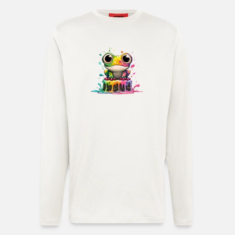 Rainbow Frog Kitchen Magic - Longsleeve - made by SPREAD  - OFF WHITE