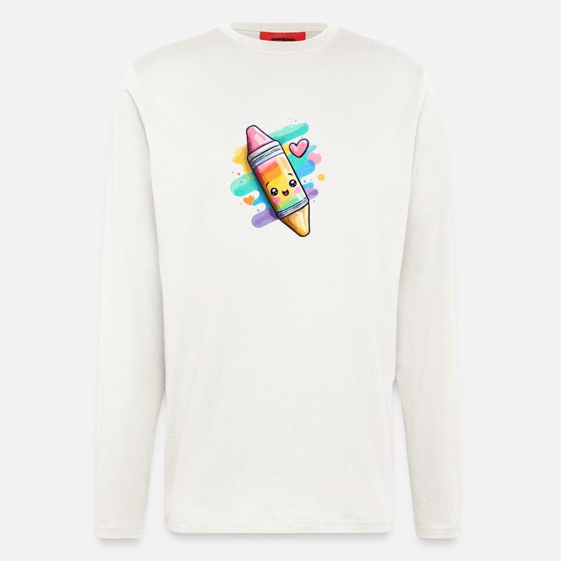 Rainbow Chalk - Longsleeve - made by SPREAD  - OFF WHITE
