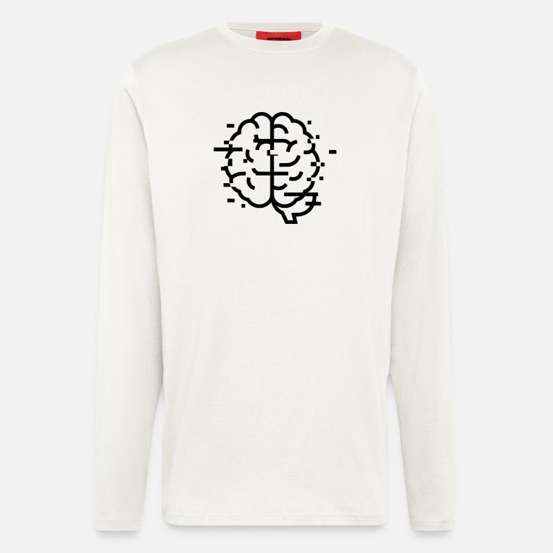 Brain Glitch Headache - Longsleeve - made by SPREAD  - OFF WHITE