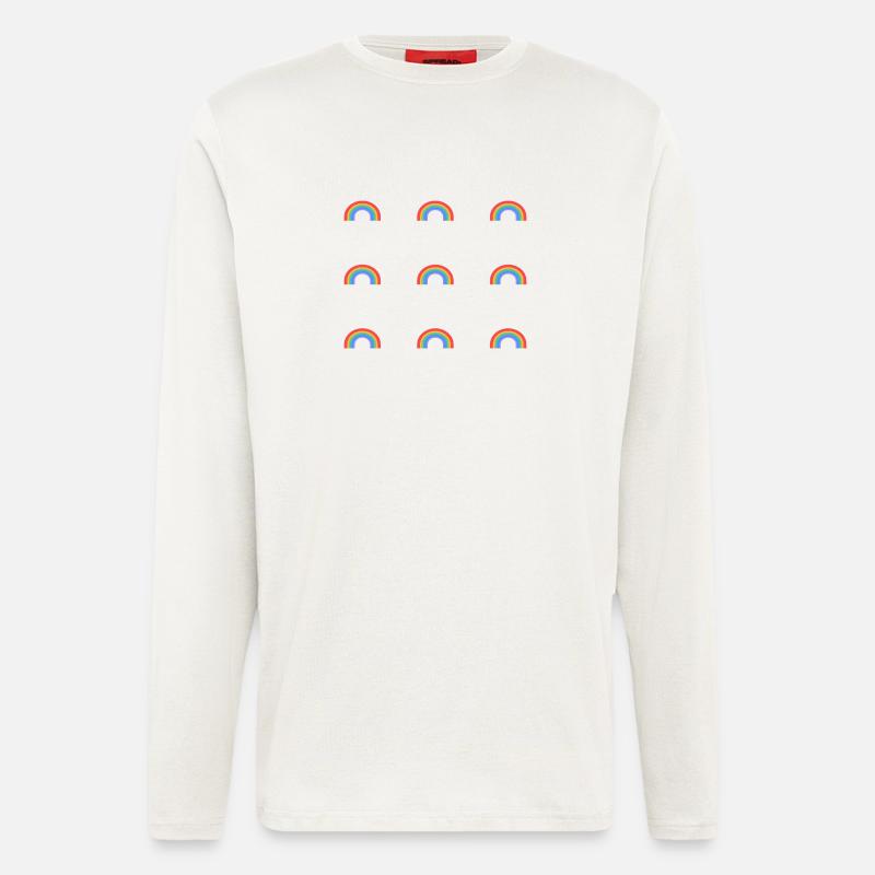 Regenbogen-Muster - Langarmshirt - made by SPREAD  - OFF WHITE