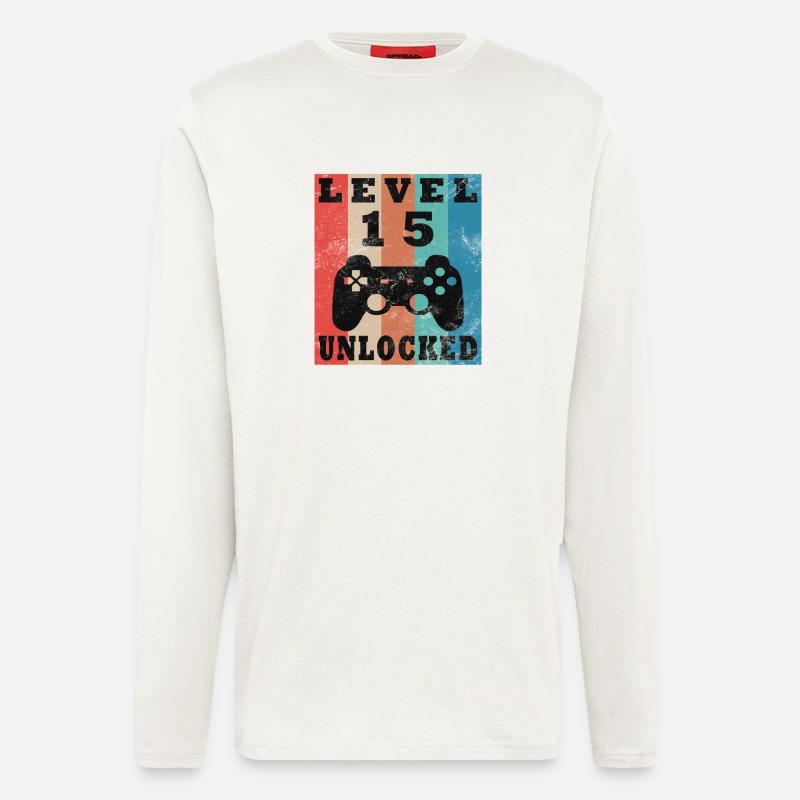 Level 15 Unlocked Retro Controller - Longsleeve - made by SPREAD  - OFF WHITE