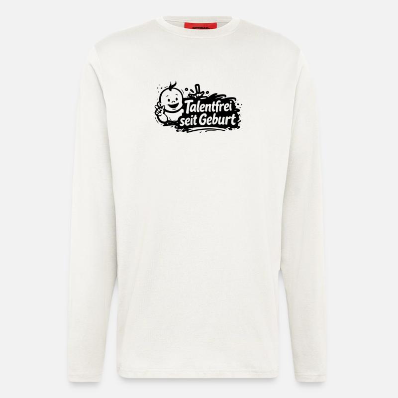 Talentfrei seit Geburt - Langarmshirt - made by SPREAD  - OFF WHITE