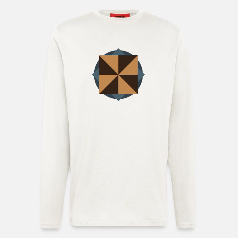 PYRAMIDENKERNGEOMETRIE | Grundformen-Artwork - Langarmshirt - made by SPREAD  - OFF WHITE