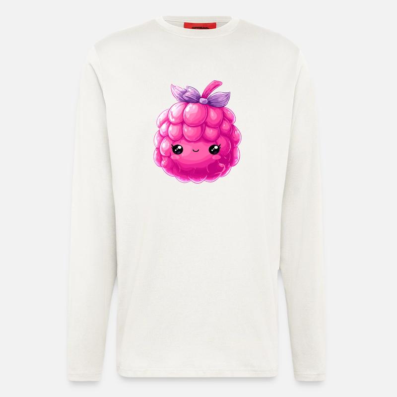Kawaii Raspberry Cuddle Character - Longsleeve - made by SPREAD  - OFF WHITE