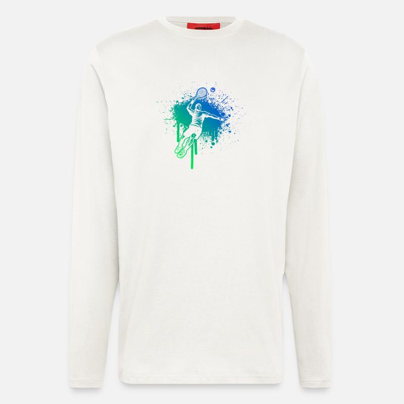 Einfach Padel zeitloses Design - Langarmshirt - made by SPREAD  - OFF WHITE