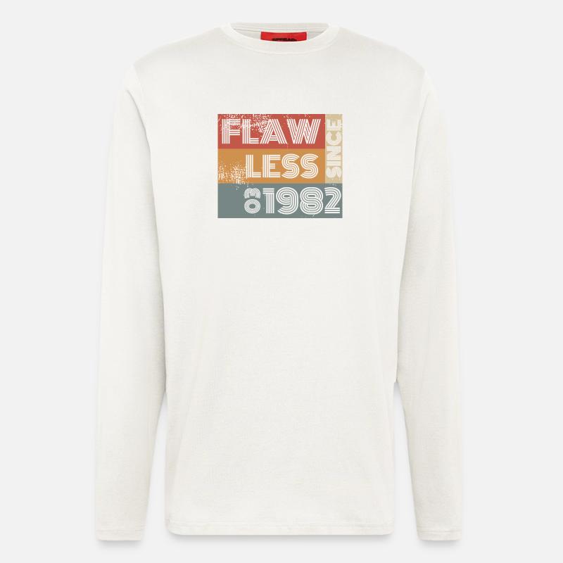 44th Birthday Flawless since 03/1982 - Longsleeve - made by SPREAD  - OFF WHITE