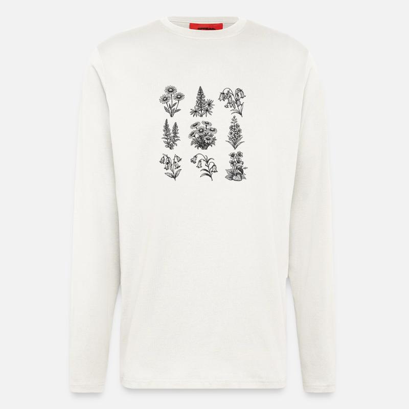 Night Blossom Botanical Pattern - Longsleeve - made by SPREAD  - OFF WHITE