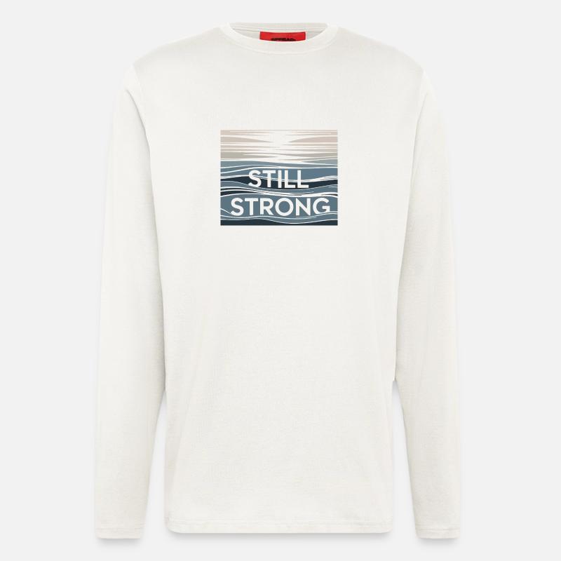 Still Strong Wave Pattern - Longsleeve - made by SPREAD  - OFF WHITE