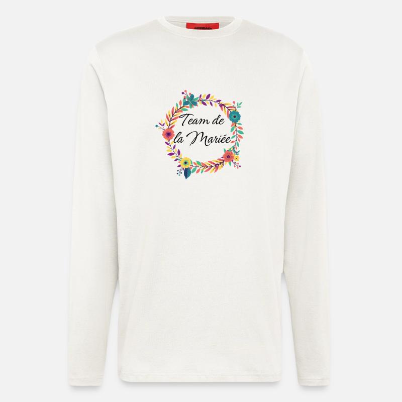 Team Braut Junggesellinnenabschied - Langarmshirt - made by SPREAD  - OFF WHITE