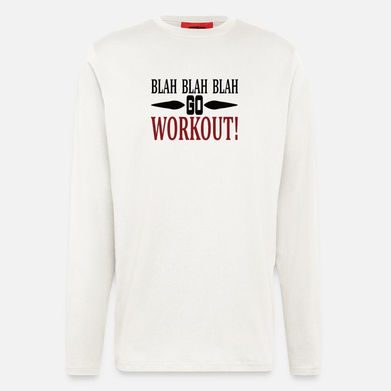 Blah Blah go workout - Langarmshirt - made by SPREAD  - OFF WHITE