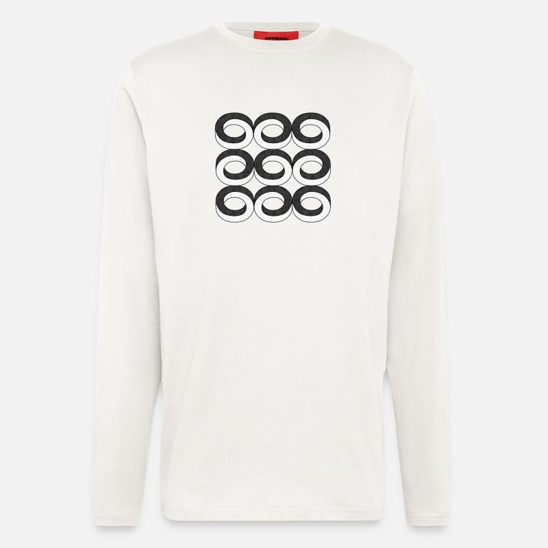 Optical Illusion Circles Texture - Longsleeve - made by SPREAD  - OFF WHITE