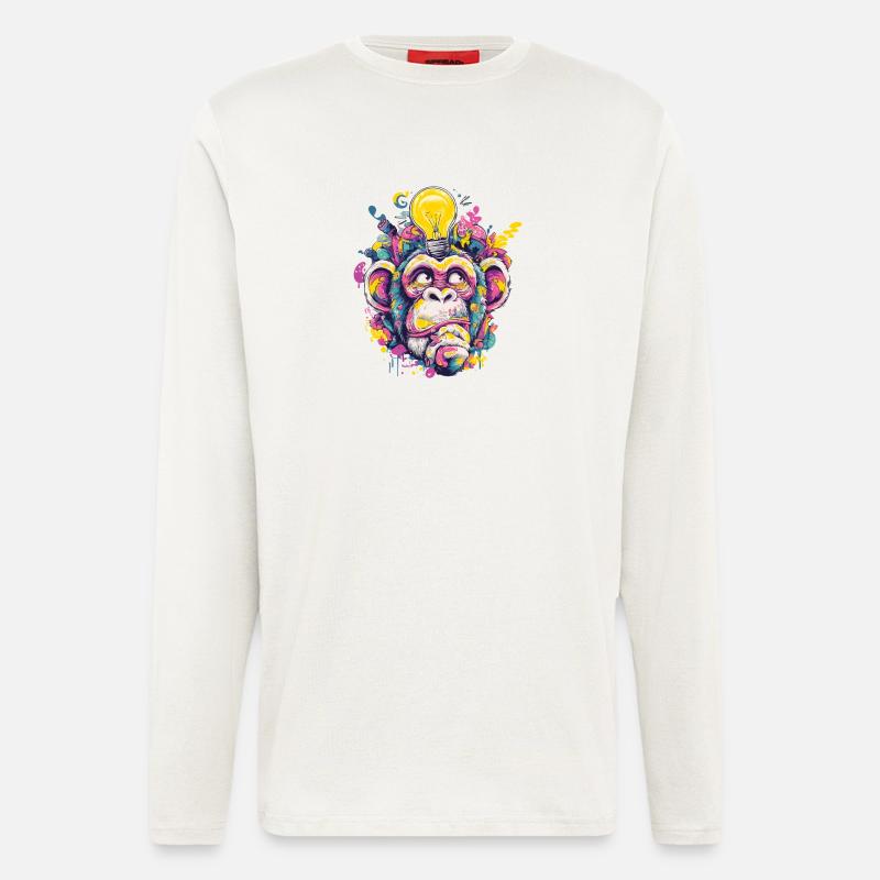 Glowing Monkey Graffiti - Longsleeve - made by SPREAD  - OFF WHITE