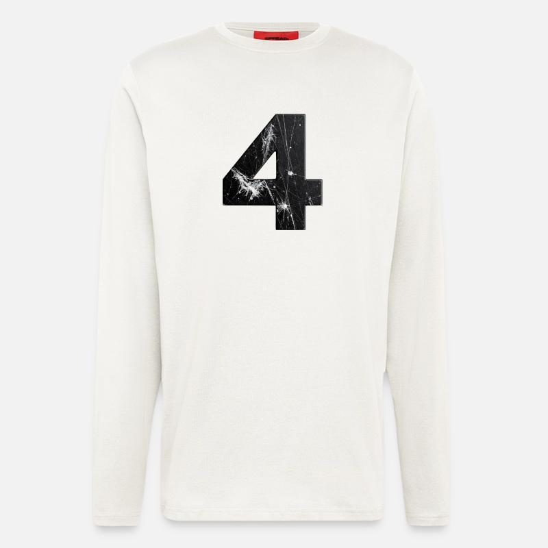 Black four-scratch pattern - Longsleeve - made by SPREAD  - OFF WHITE