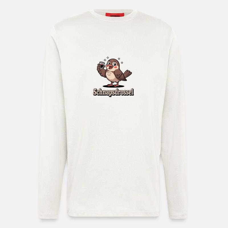Schnapps Thrush Funny Drinking Saying - Longsleeve - made by SPREAD  - OFF WHITE