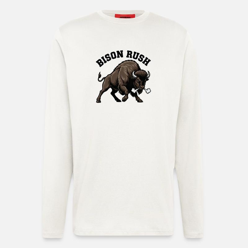 Bison Rush Wild Bison Force - Langarmshirt - made by SPREAD  - OFF WHITE