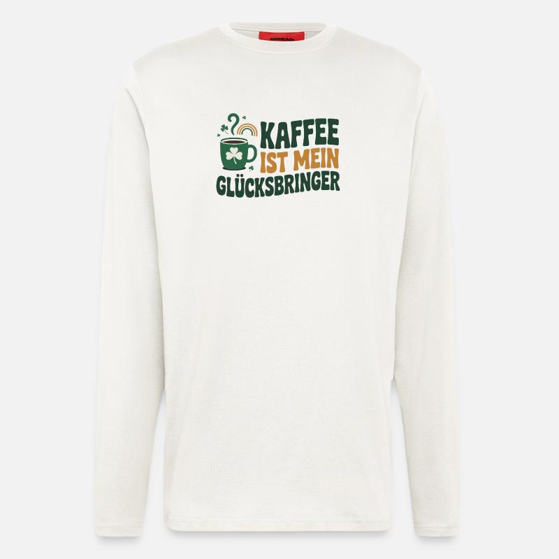 Coffee is my lucky charm - Longsleeve - made by SPREAD  - OFF WHITE