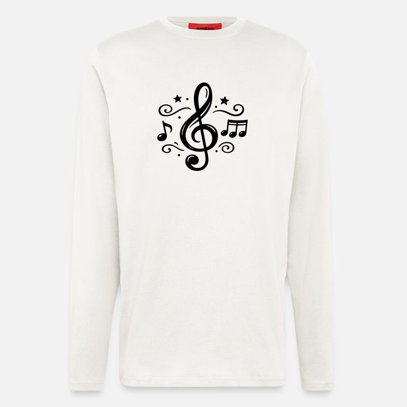 clef Musical notes - Longsleeve - made by SPREAD  - OFF WHITE