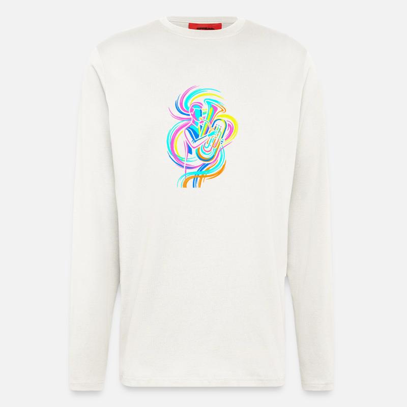 Tuba-Spieler - Langarmshirt - made by SPREAD  - OFF WHITE