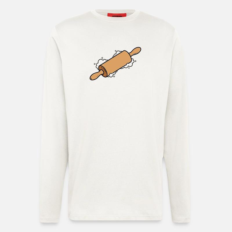 Rolling Pin Rolling Dough Roll Baking - Longsleeve - made by SPREAD  - OFF WHITE