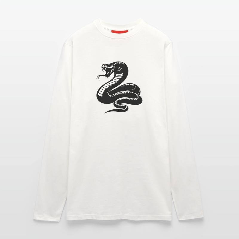 Silhouette du python serpent Manches longues bio décontracté fabriqué en UE