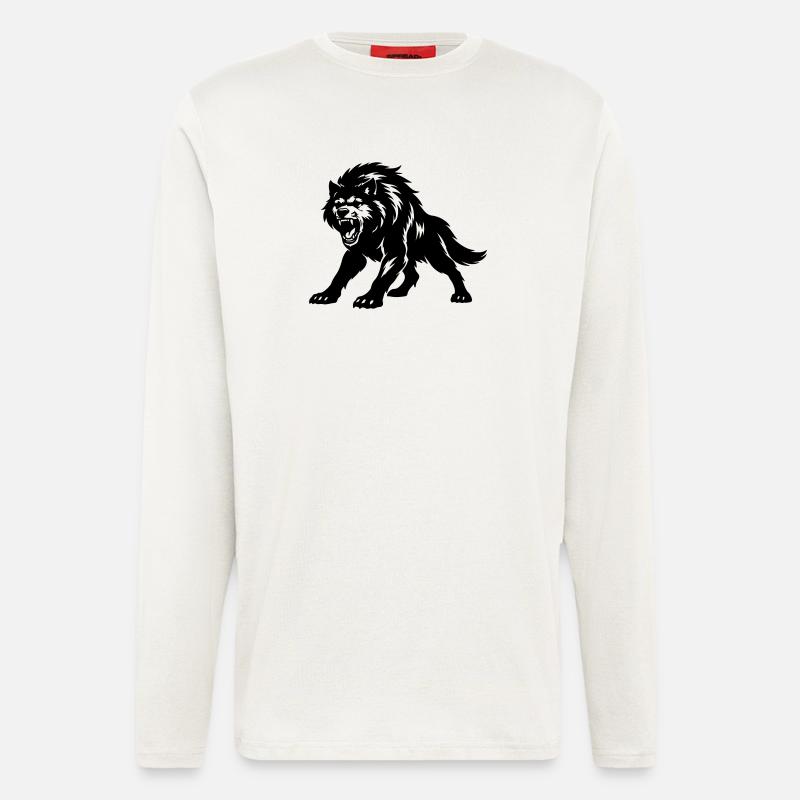 Wolf Silhouette - Langarmshirt - made by SPREAD  - OFF WHITE