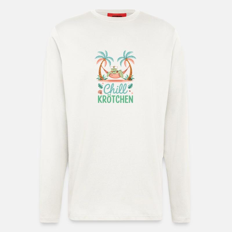 Chill Toad Cool Turtle In Hammock - Longsleeve - made by SPREAD  - OFF WHITE