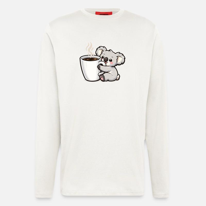 Coffee Mug Koala Cuddle Magic - Longsleeve - made by SPREAD  - OFF WHITE