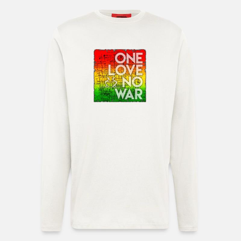 One Love No War Regenbogen - Langarmshirt - made by SPREAD  - OFF WHITE