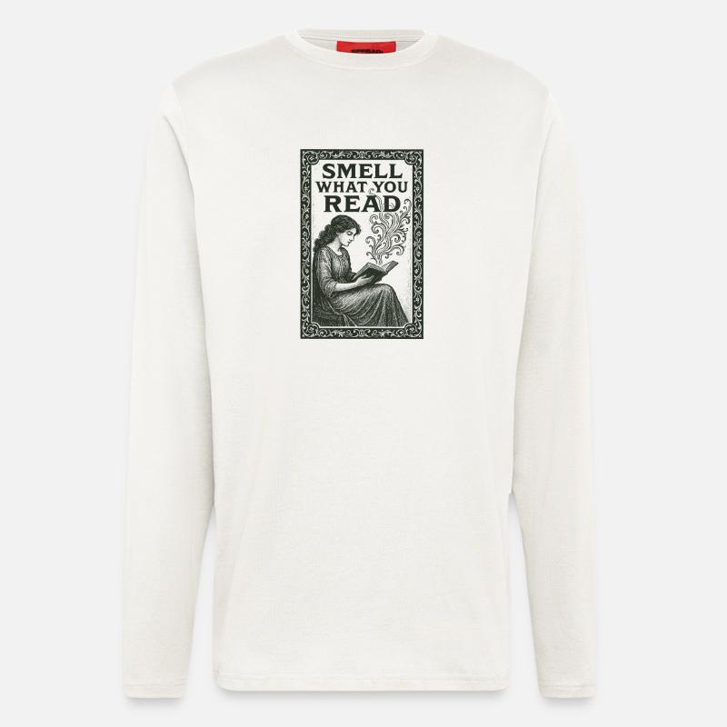 Riech was du liest | Büchergeruch - Langarmshirt - made by SPREAD  - OFF WHITE
