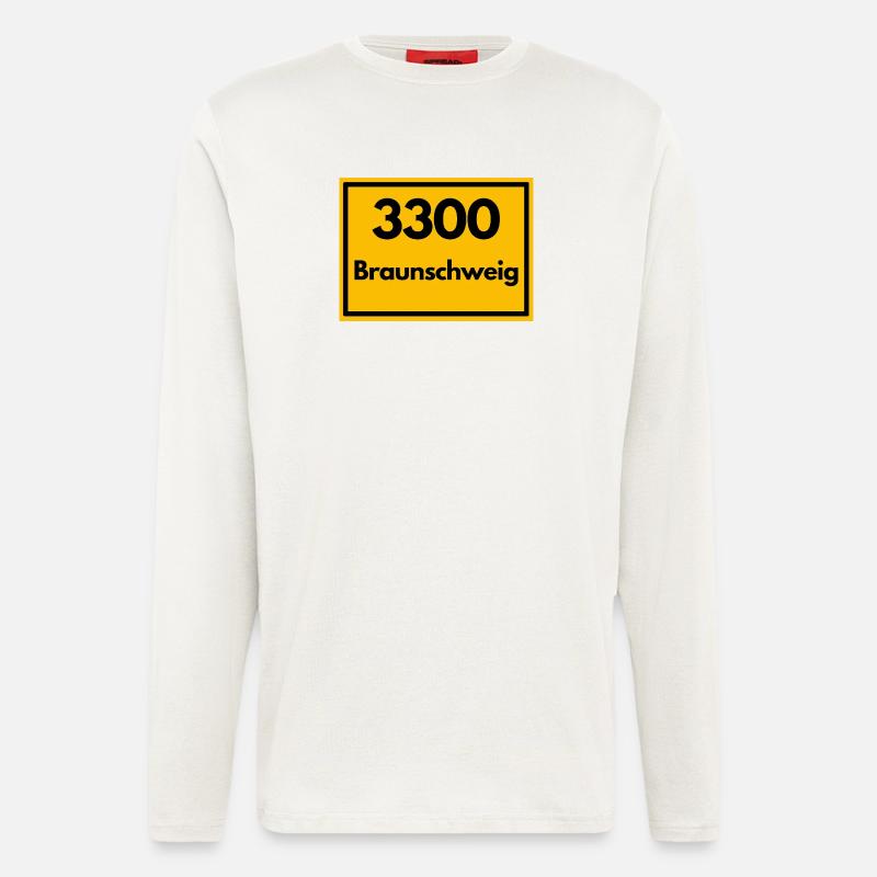 ANCIEN CODE POSTAL RETRO 3300 BRUNSWICK - Manches longues bio décontracté fabriqué en UE - OFF WHITE