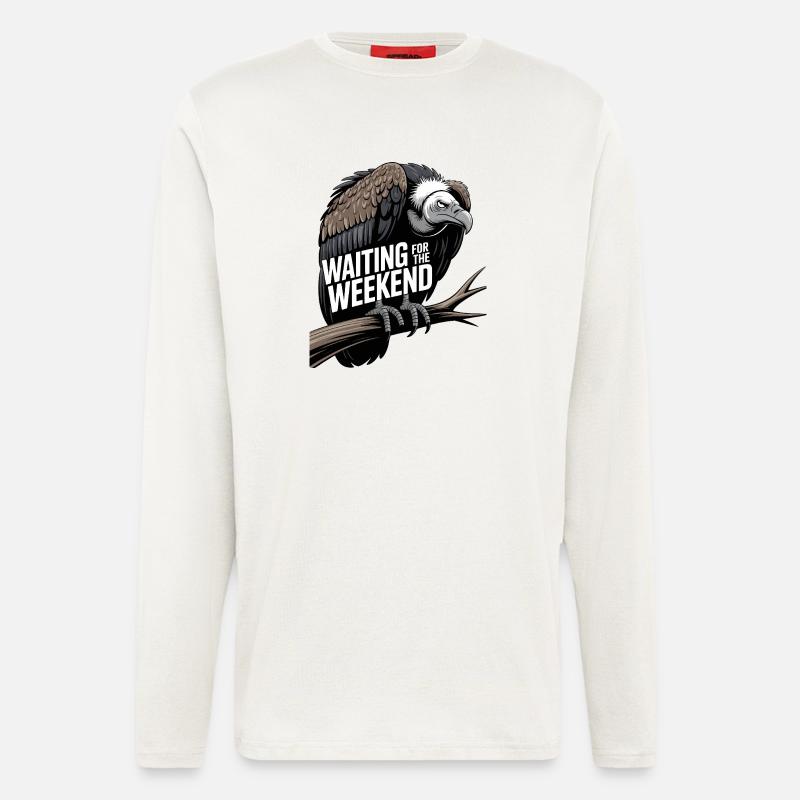 Warten auf das Wochenende - Langarmshirt - made by SPREAD  - OFF WHITE