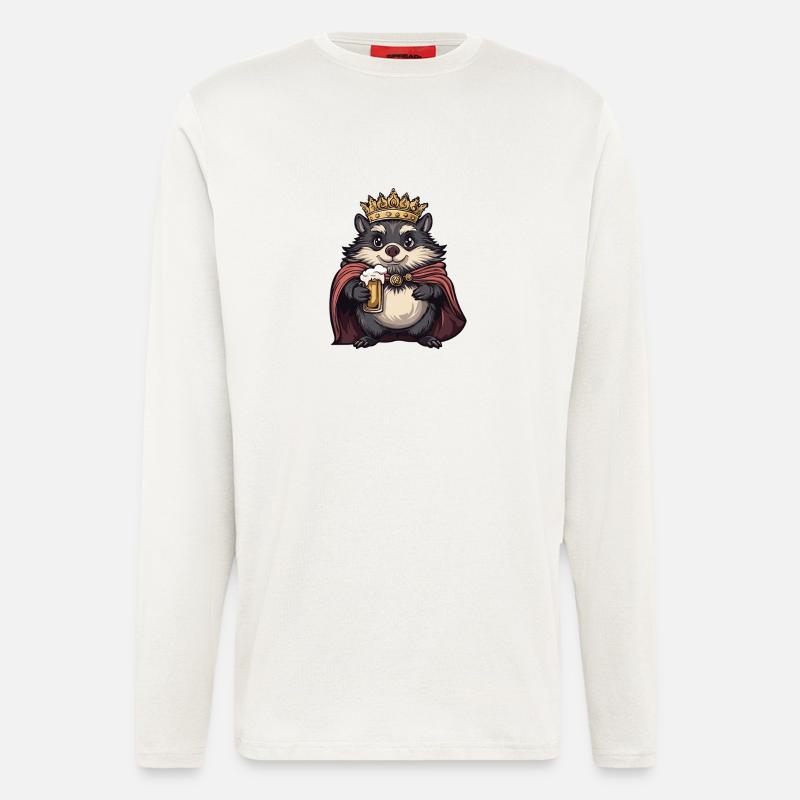Igel Bier König - Langarmshirt - made by SPREAD  - OFF WHITE