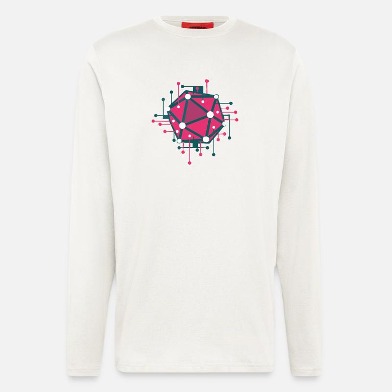 Techno pink geometric network - Longsleeve - made by SPREAD  - OFF WHITE