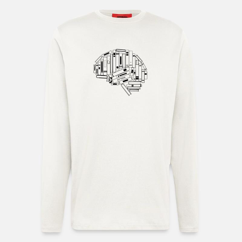 Brain from Books Knowledge - Longsleeve - made by SPREAD  - OFF WHITE