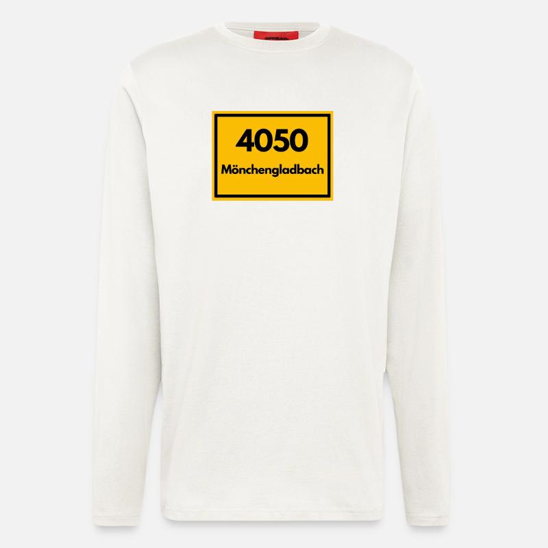 OLD POSTCODE POSTCODE 4050 MÖNCHENGLADBACH FUSSBAL - Longsleeve - made by SPREAD  - OFF WHITE