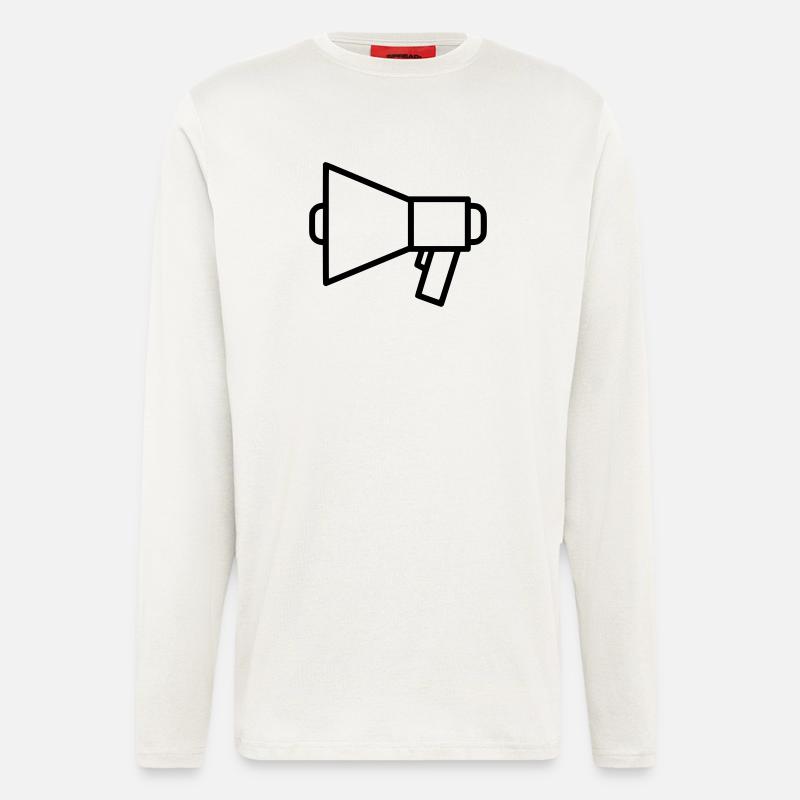 Megaphone Speaker Protest - Longsleeve - made by SPREAD  - OFF WHITE