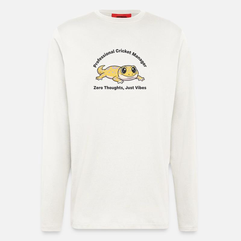 Zero Thoughts Just Vibes Gecko - Longsleeve - made by SPREAD  - OFF WHITE