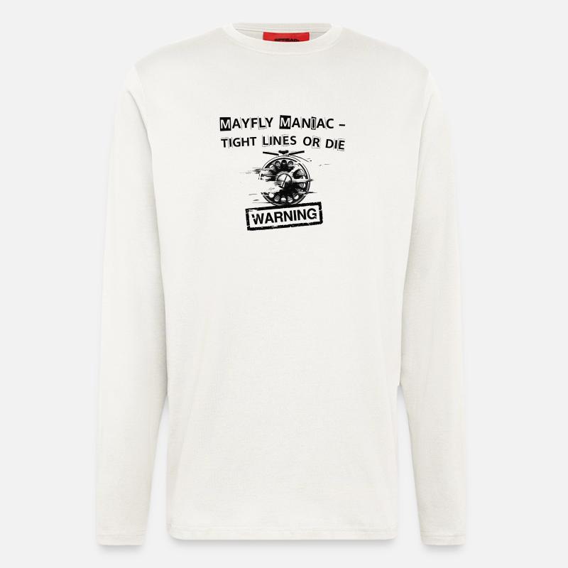 Mayfly Maniac Kampflinien Abschlag - Langarmshirt - made by SPREAD  - OFF WHITE