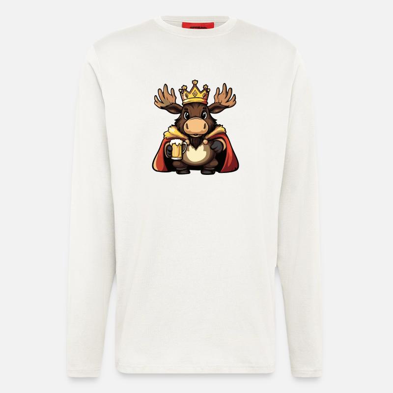 Elch Bier König - Langarmshirt - made by SPREAD  - OFF WHITE