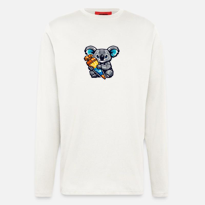 Endlich Schulkind Koala Schultüte Einschulung - Langarmshirt - made by SPREAD - OFF WHITE