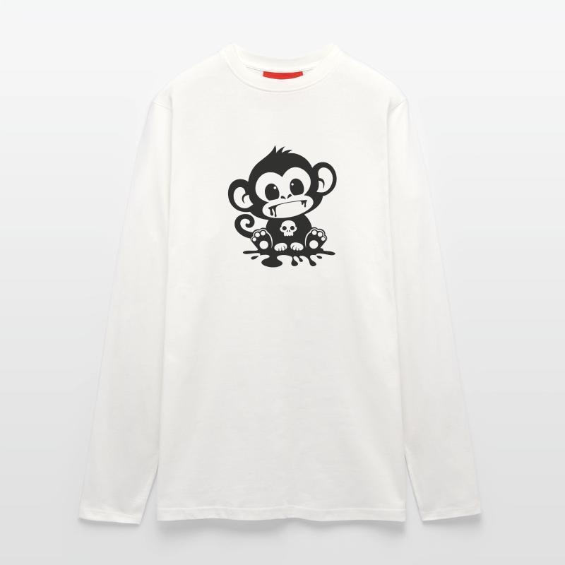 Spooky Monkey with Skull Longsleeve - made by SPREAD 