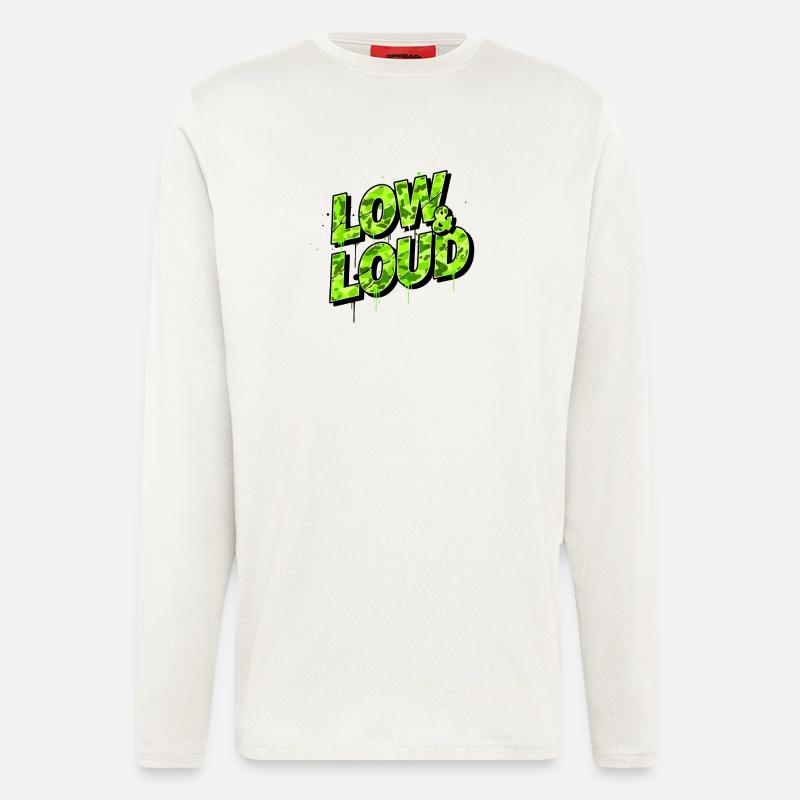 Low & Loud Auto Tuning Szene Design - Langarmshirt - made by SPREAD  - OFF WHITE