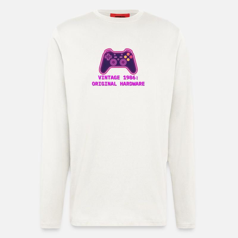 Neon Controller 1986 Retro - 40th Birthday - Longsleeve - made by SPREAD  - OFF WHITE